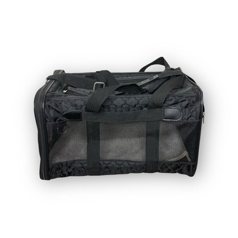 Sherpa Original Deluxe Travel Pet Carrier Airline Approved Black Used Medium